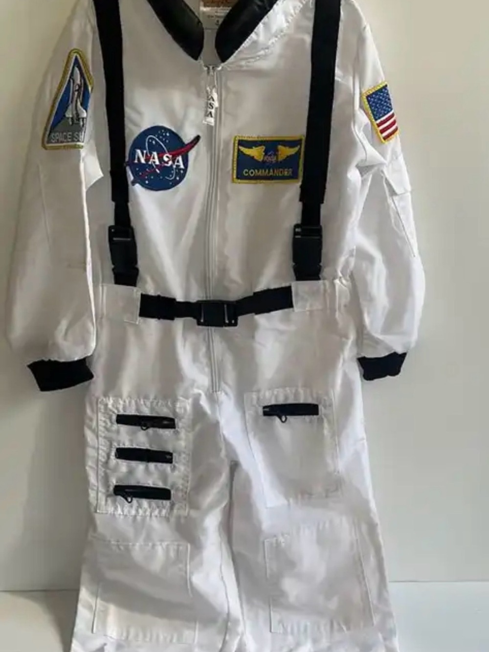 Melissa & Doug White Kids' Astronaut Jumpsuit with NASA&mCommander Patches 4-6